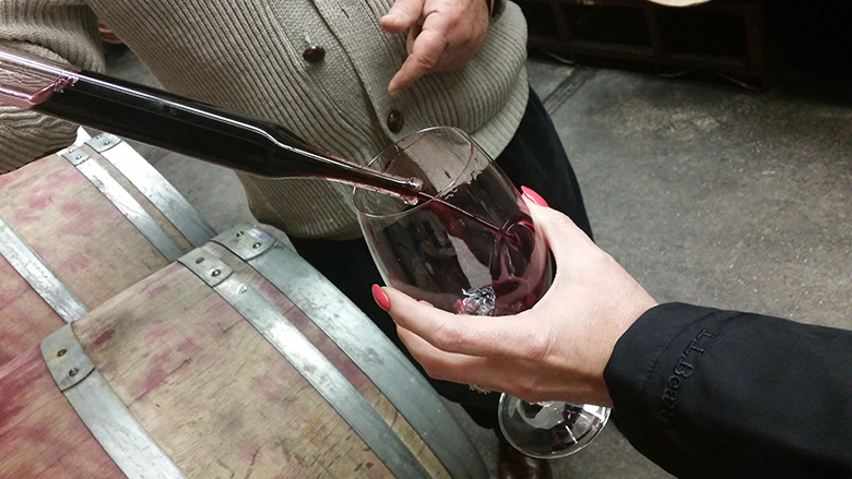 Barrel Tasting photo with Charles Massoud